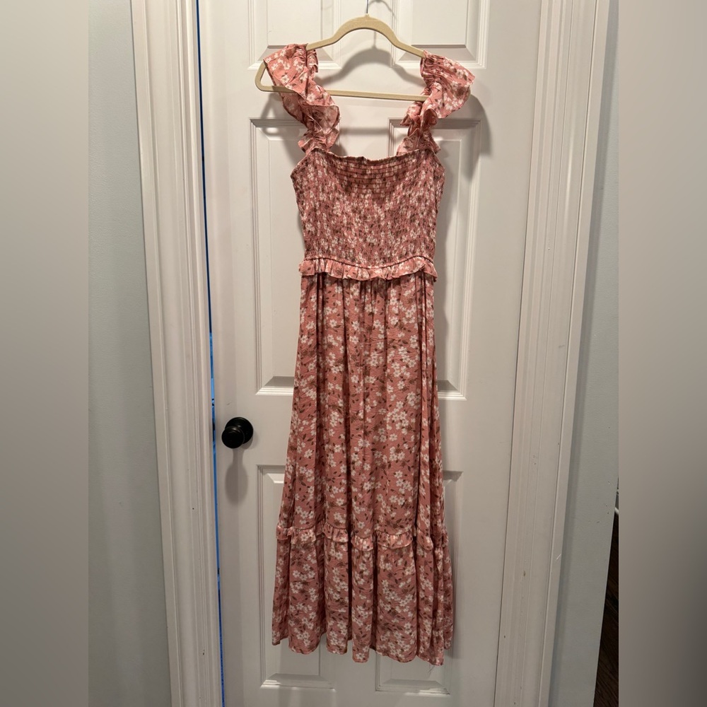 Mine Blush Floral Maxi Dress